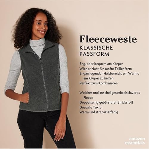 Amazon Essentials Damen Ärmellose Polar Soft Fleece-Weste Mit Klassischer Passform (Erhältlich In Übergröße), Marineblau, XL