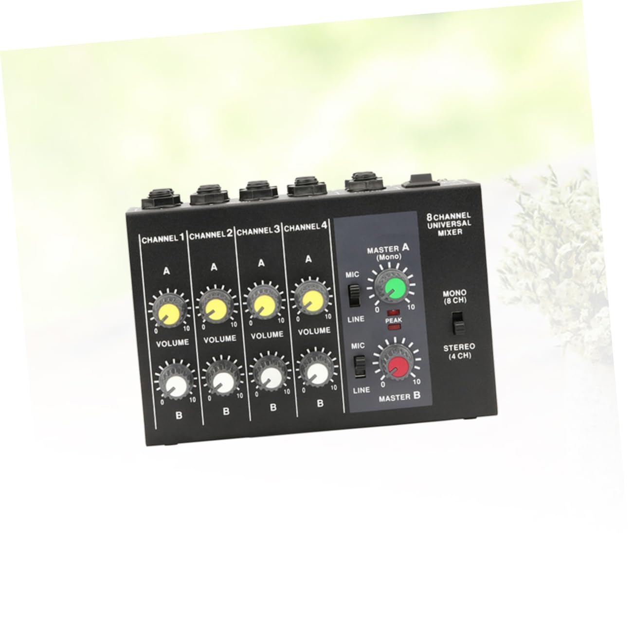 Holibanna Channel Audio Mixer with US Plug Compact Sound Mixer for Equipment Dual Power Supply for Live Performance and Recording