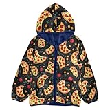 KEIGE Food Pizza Boys Fleece Coat,Children's Zip-Up Hoodie Jacket,Baby Warm Fashion Outerwear 3T,A111366