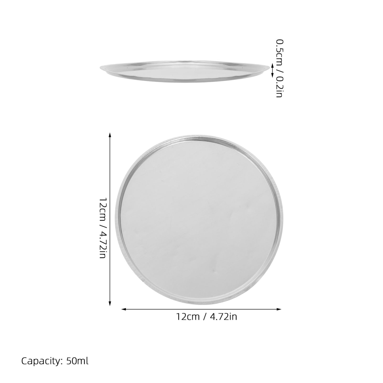 VILLFUL 10pcs Laboratory Weighing Dishes Weigh Boats Round Scale Pans Weight Scale Tray Scale Measuring Tray Scale Tray Rack Weighing Cup Kitchen Scale Tray Weighing Pan Silver Aluminum