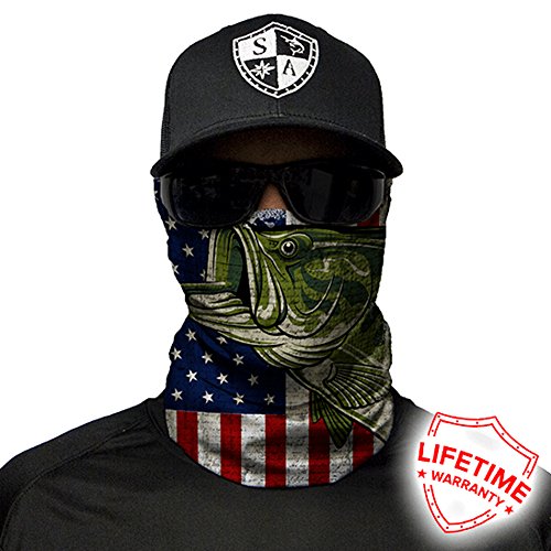 Salt Armour Face Mask Shield Protective Balaclava Bandana Microfiber Tube Neck Warmer. - USA Bass