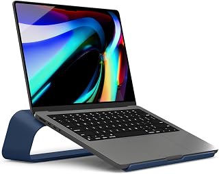 DailyObjects Arete Laptop Stand (Blue) Portable Compatible with MacBook Notebook Tablet Aluminum Ergonomic Tabletop Laptop... Price In India