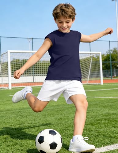 Image of Somaibo 3 Packs Boys Athletic Tank Tops Breathable Mesh Undershirts Quick Dry Sleeveless Muscle T-Shirts for Kids