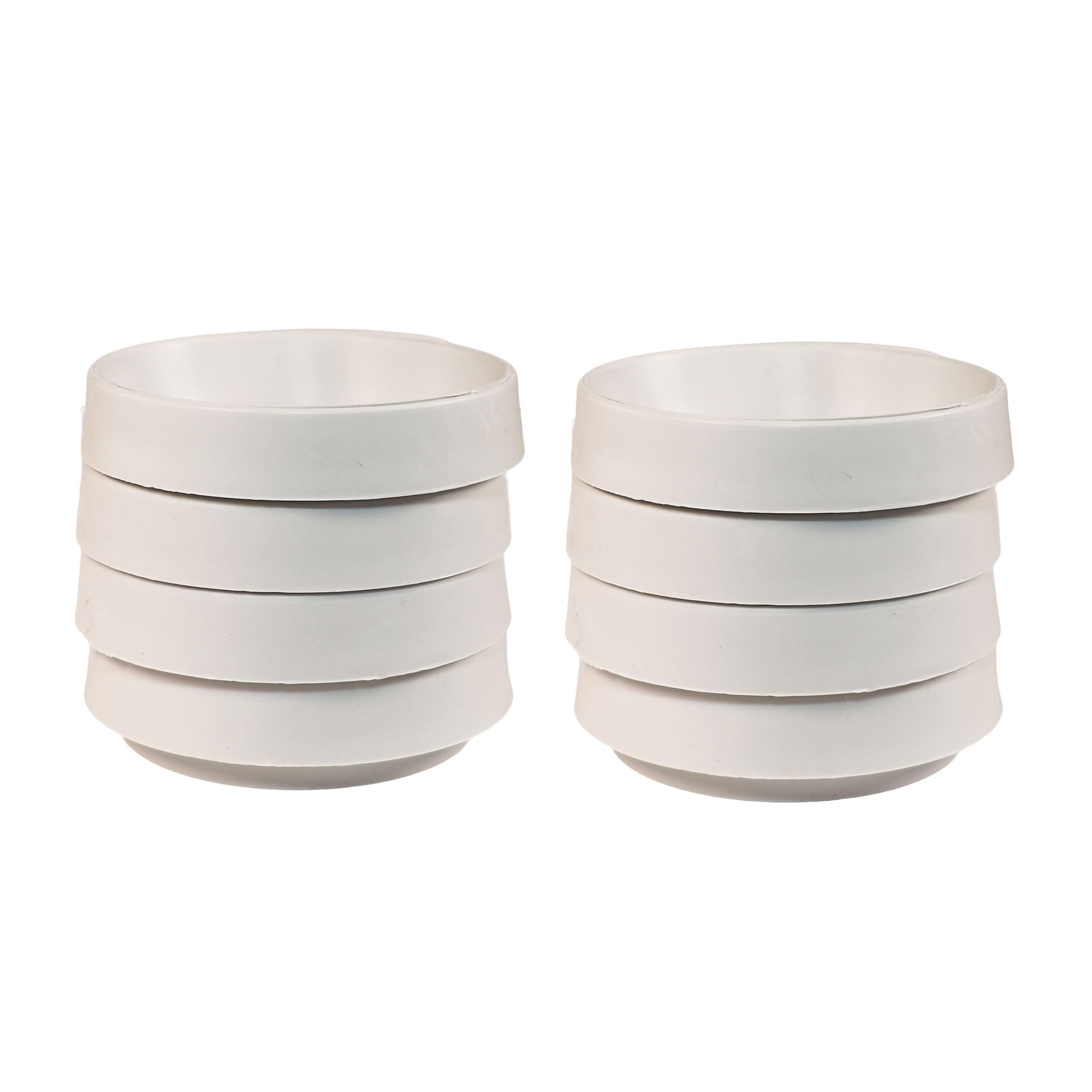 Light Grey Rubber Castor Cups for Furniture Legs Non Slip Floor Protectors to Prevent Scratches on Wooden or Laminate Surfaces