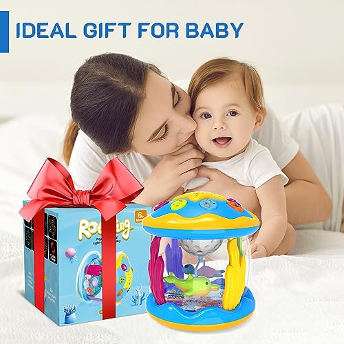 Image of Baby Toys 6 to 12 Months - Musical Projector Rotating Light Up Toys, Tummy Time for Infant 12-18 Months, Learning Toy for Toddler 1 2 3 Years Old, Birthday Gifts for Boys Girls 0-3-6-9-12-18 Month