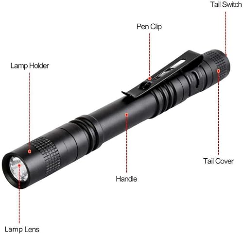 Miniatura 2 de Enjoydeal XP-2 CREE XPE-R3 LED1000LM linterna de bolsillo ultradelgada portable con clip 5 unidades utiliza 2 baterías AAA no incluidas