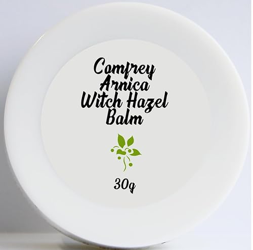 Comfrey, Arnica & Witch Hazel Balm | Natural Soothing Balm for Joints and Muscles | Eucalyptus, Calendula & Rosemary (30g)