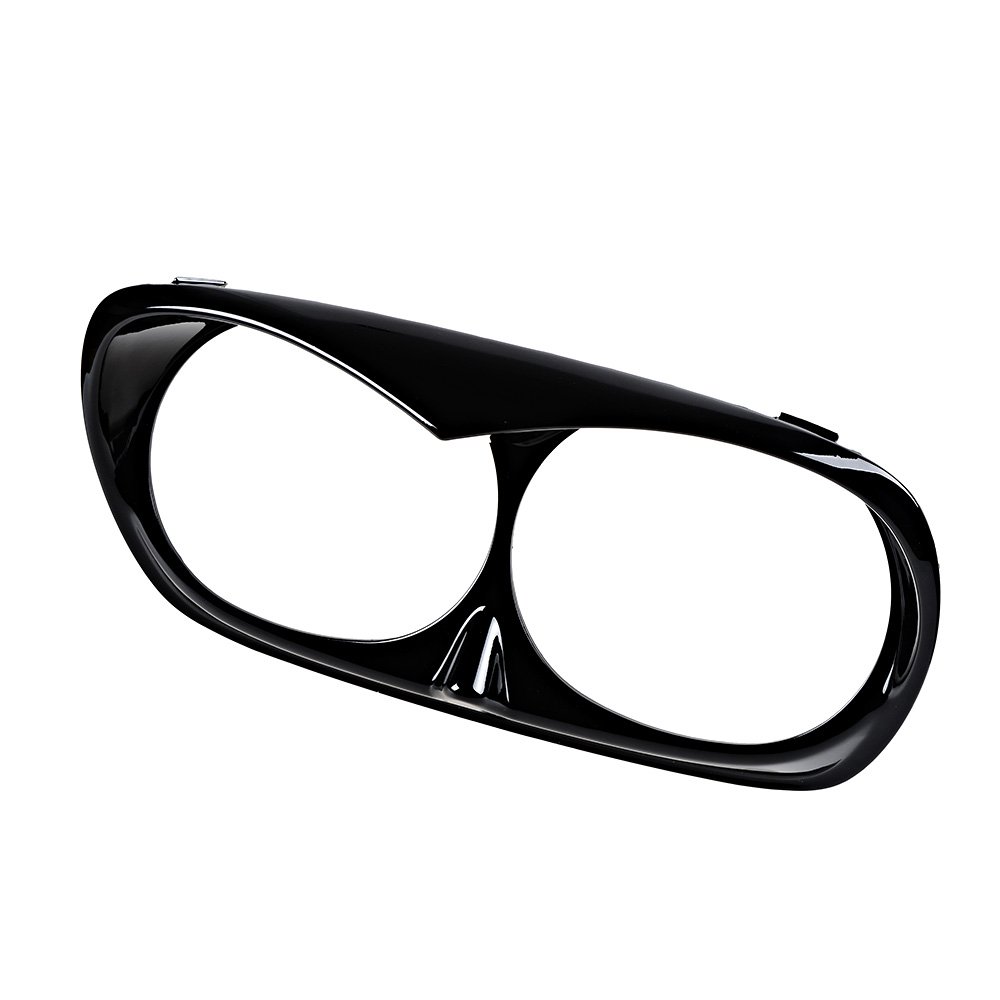Glossy Black Headlight Bezel Scowl Outer Fairing For Bad Boy Harley Road Glide 1998-2013