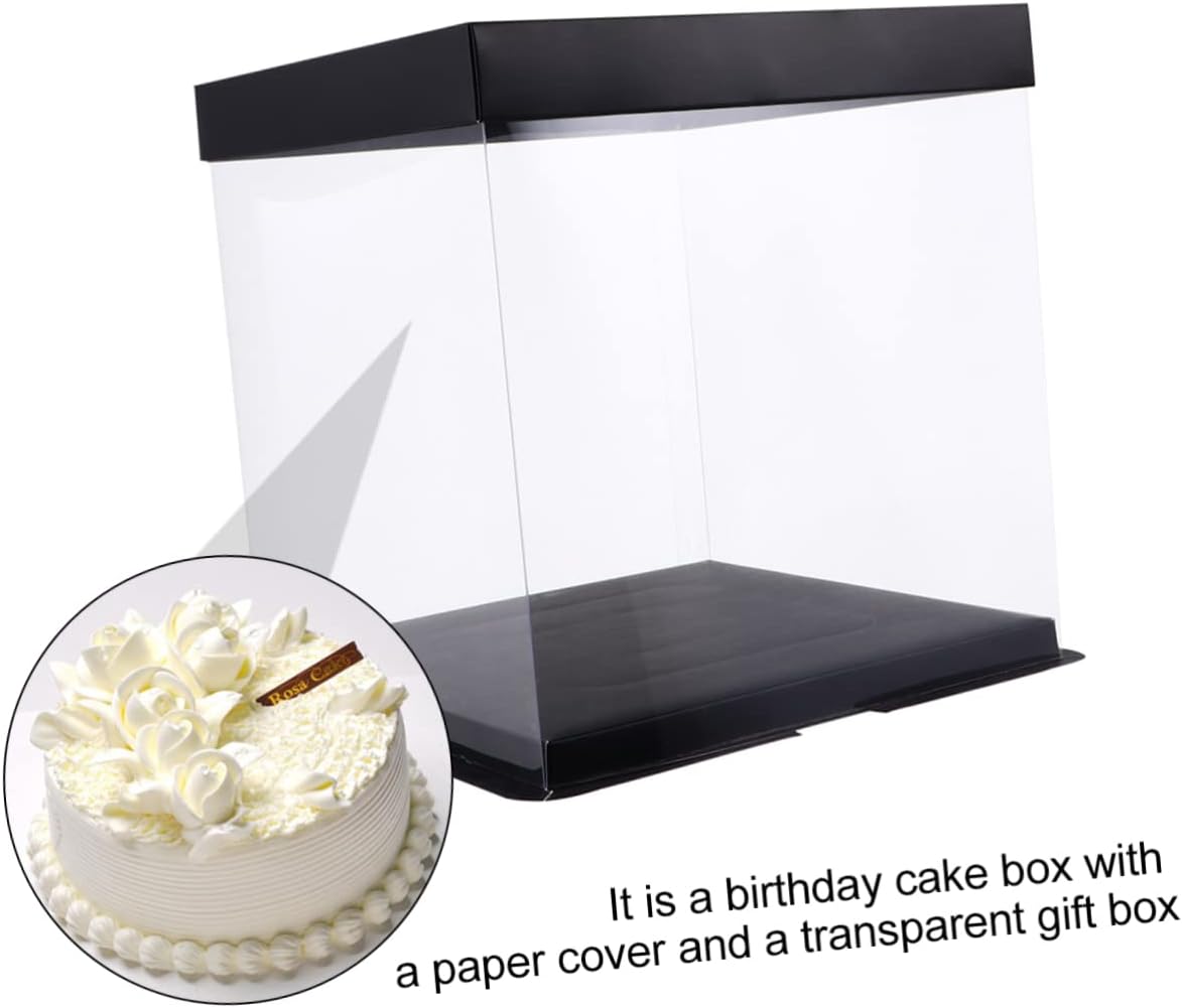 5pcs Double Cake Box Cover Elegant Packaging Case for Birthdays and Special Occasions Includes Ribbon Lightweight and Design