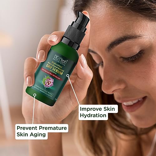 Image of Biofresh Botanicals Bakuchiol Plant-Based Retinol Day Serum with SPF 30 with Anti-Aging Formula Retinol to Protect Skin from Sun Damage Moisturizing Benefits for Radiant Skin Men & Women