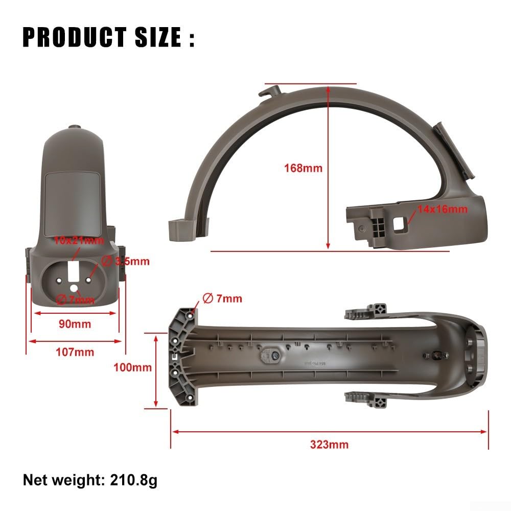 Kit pour garde-boue Scooter pour xiaomi 4 Pro Matériau ABS Kit(B)
