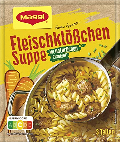 MAGGI Guten Appetit, Fleischklößchen Suppe, ergibt 3 Teller, 1er Pack