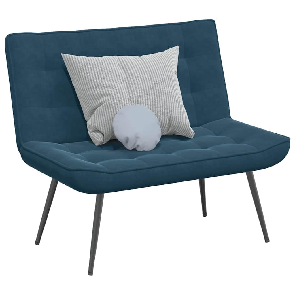 vidaXL Sitzbank Blau 110x74x84 cm Samt, Bank, Sitzbank Wohnzimmer, Wohnzimmerbank, Eingangsbank, Esszimmerbank, Wohnzimmermöbel, Samtbank