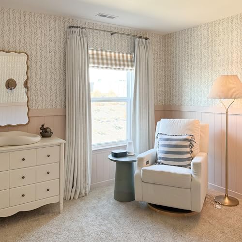 Image of TWOPAGES No Drill Cordless Buffalo Check Roman Shades Roman Blinds for Kitchen Windows, Customized Room Darkening Country Plaid Blinds Farmhouse Shades, Khaki Bordered Plaid, 1 Piece