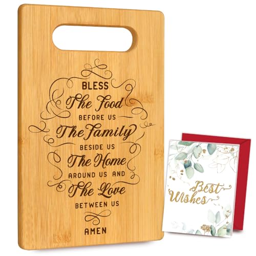 Tabla de Cortar de Bambú para Mujer, Regalo Inspirador Religioso y Espiritual para Mamá, Hermana, Amigas o Colegas, Ideal para Cumpleaños, Navidad o Casa Nueva