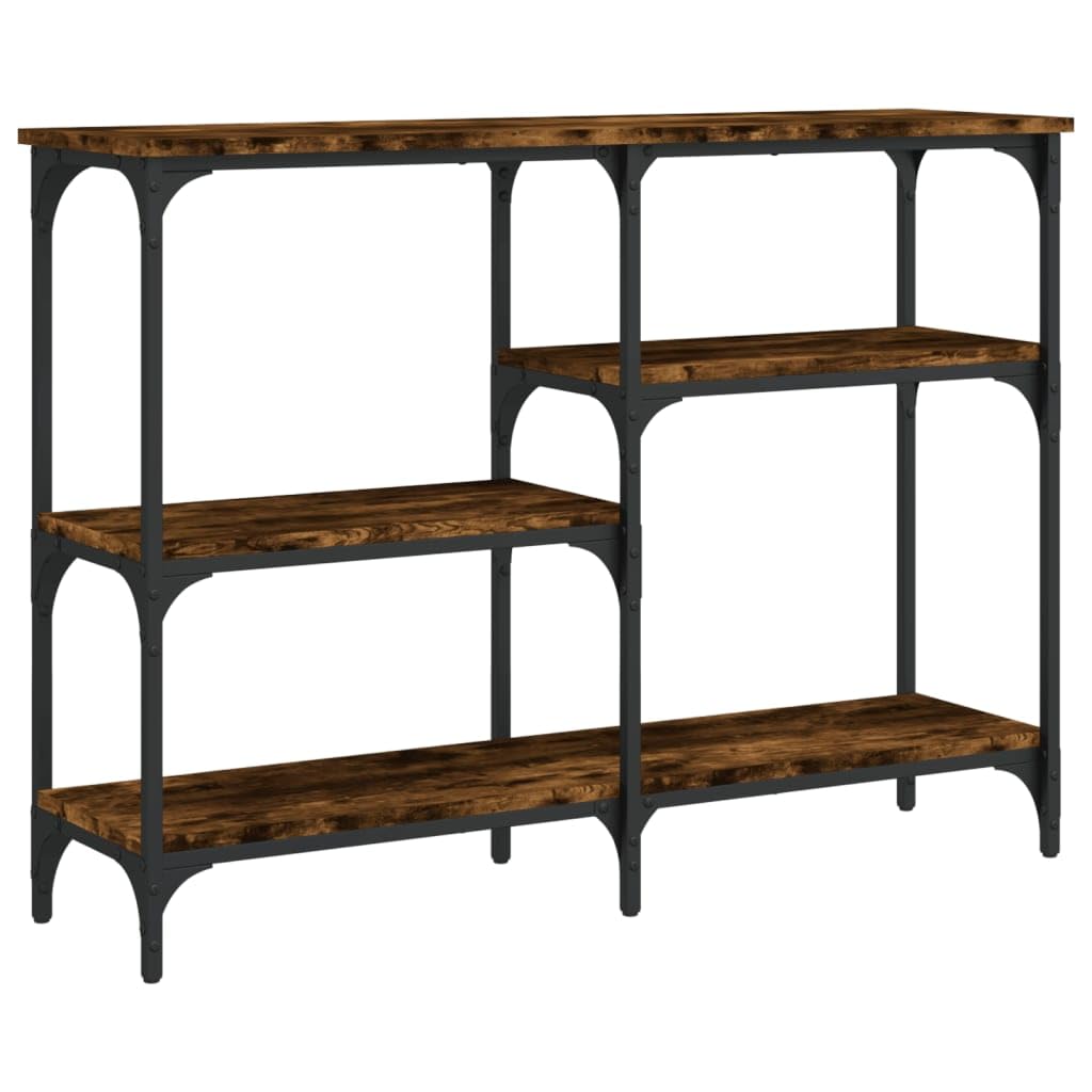 Tavolo consolle in rovere affumicato, 102 x 29 x 75 cm, tavolino in