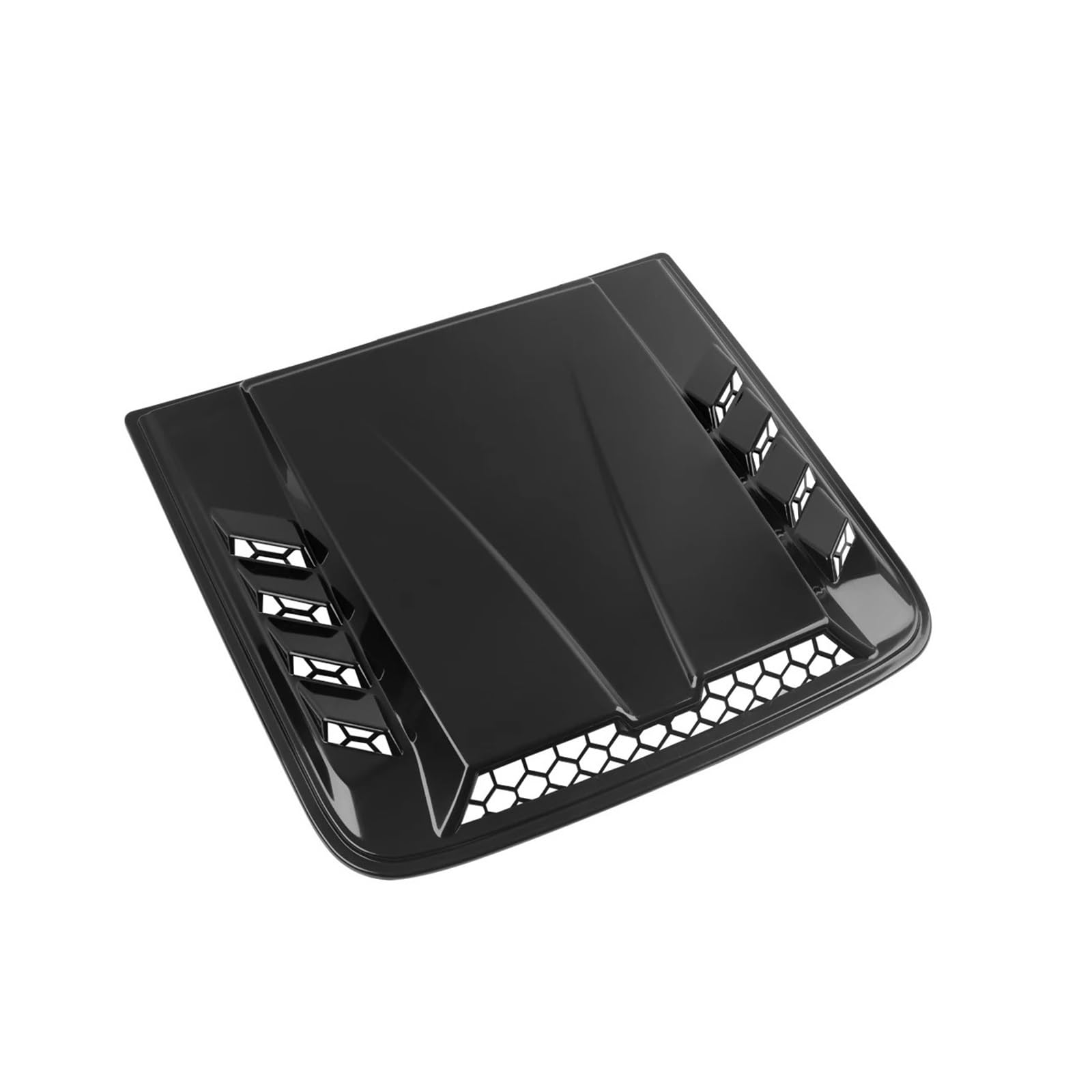 Tuning zewnętrzny samochodu Hood Scoop Kratka wlotu powietrza | Uniwersalny wygląd czarnego karbonu 18,9" x 14,17".(3)