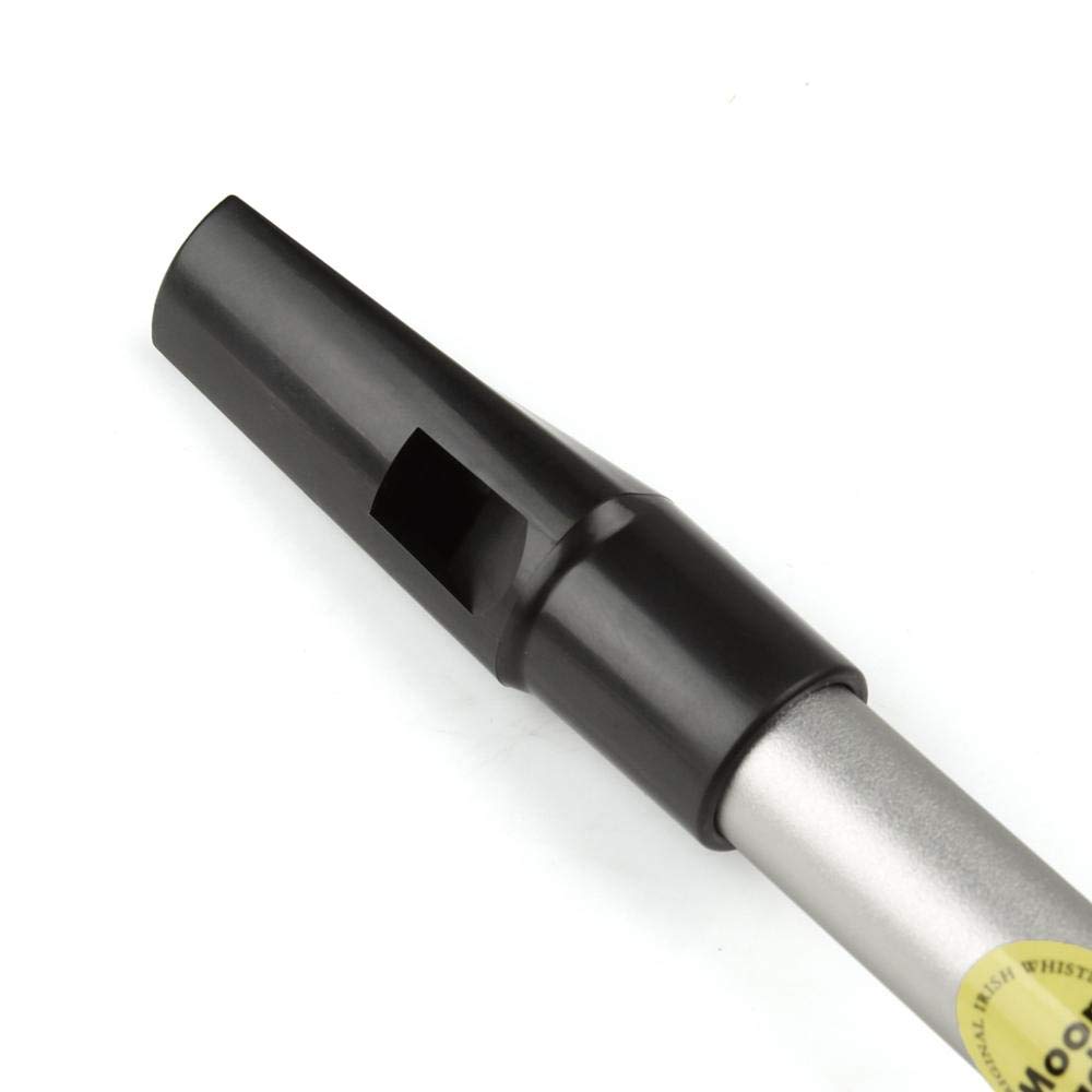 D-Schlüssel 6-Loch-Metallflöte Irish Tin Whistle Flute Irish Woodwind Mini Pocket Bamboo Whistle (Color : D Key Grey)