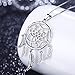 Collar Dreamcatcher de plata para mujeres unisex, colgante de atrapasueños de flores...