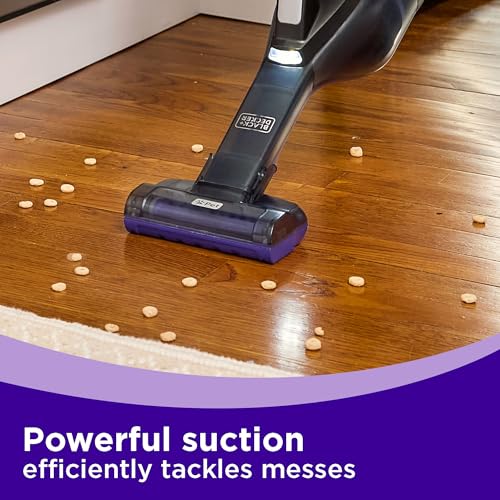 BLACK+DECKER dustbuster Reveal Pet Hair Vacuum, Hand Held Vacuum Cordless Portable for Home and Car, Rechargeable, LED Light, Powerful Suction, Includes Pet Brush and Crevice Tool (HLVD320BP07) - image 7