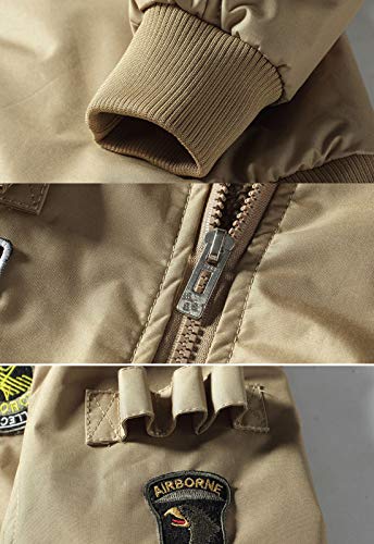 Flygo Men's Casual Winter Warm Thick Fleece Sherpa Lined Bomber Jacket4