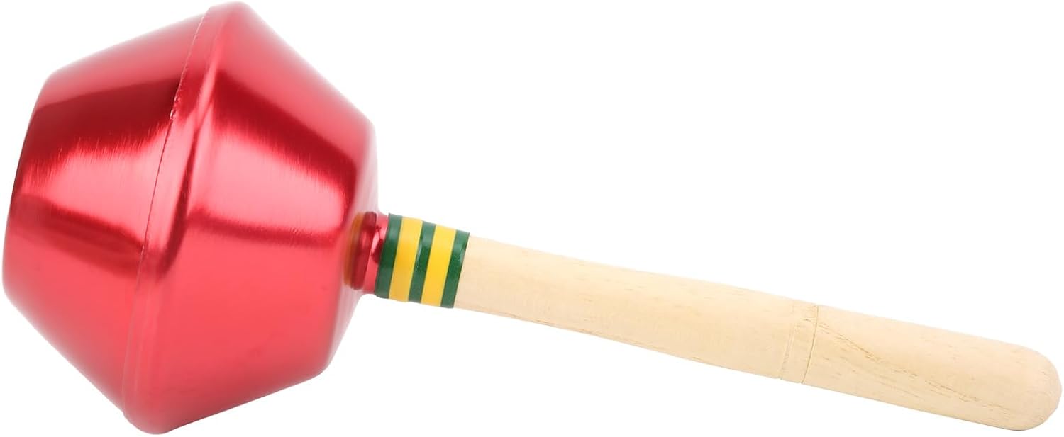 2Pcs Sand Hammer Instrument Percussion Shaker Orff Preschool Children's Perform Musical Toy (Red)