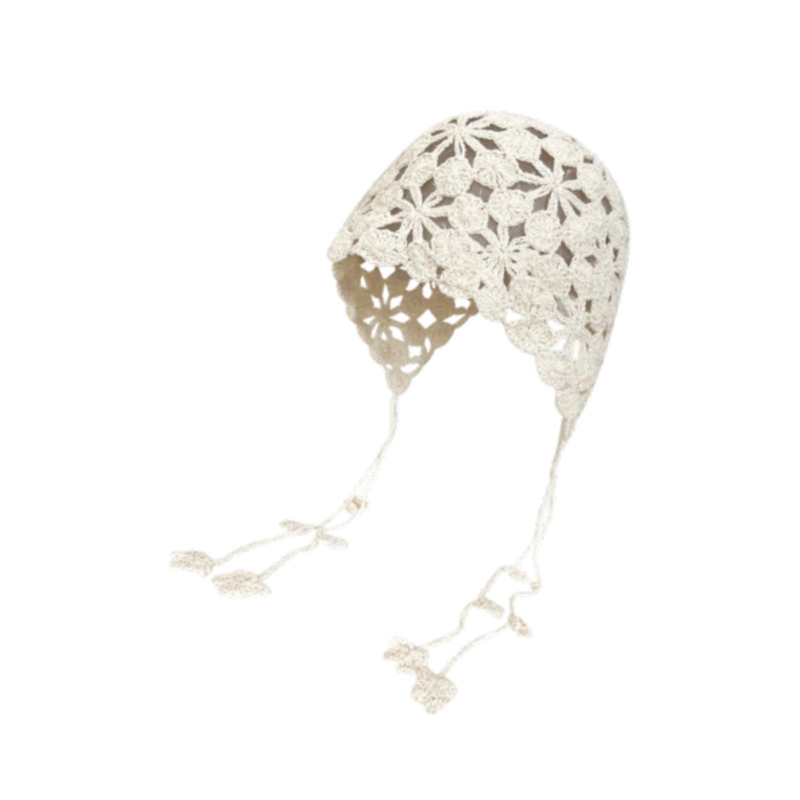 Women Crochet Beanie Soft Stylish Skull Cap for Shopping Vacation Beach Trip White-image-35