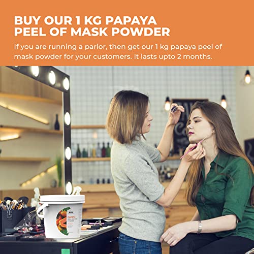 Image of Vcare Jelly Papaya Peel Off Mask For Facials Skincare |Face Mask Powder 1Kgs - Facial Skin Care Product for Women Smoothing, Moisturizing, Cleansing, Refreshing