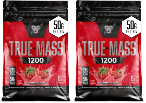 Image of BSN True-Mass Weight Gainer Protein Powder, 4:1 Carb Ratio, 15 Servings, 10.25 Pound (Pack of 2)