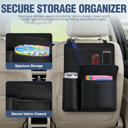 Nilight Car Seat Back Organizer 1PC Black PU Leather Universal by Nilight - Used condition - Image 7