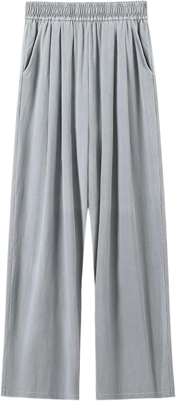 Spring Summer Loose Casual Wide Leg Long Jeans