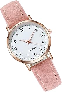 Relógios Femininos Digitais Relógio Rosa Relógio Vintage Relógio De Pulseira De Couro Rosa Relógio De Negócios Casual Relógio Luminoso Relógio De Pulso Feminino Relógio De Quartzo