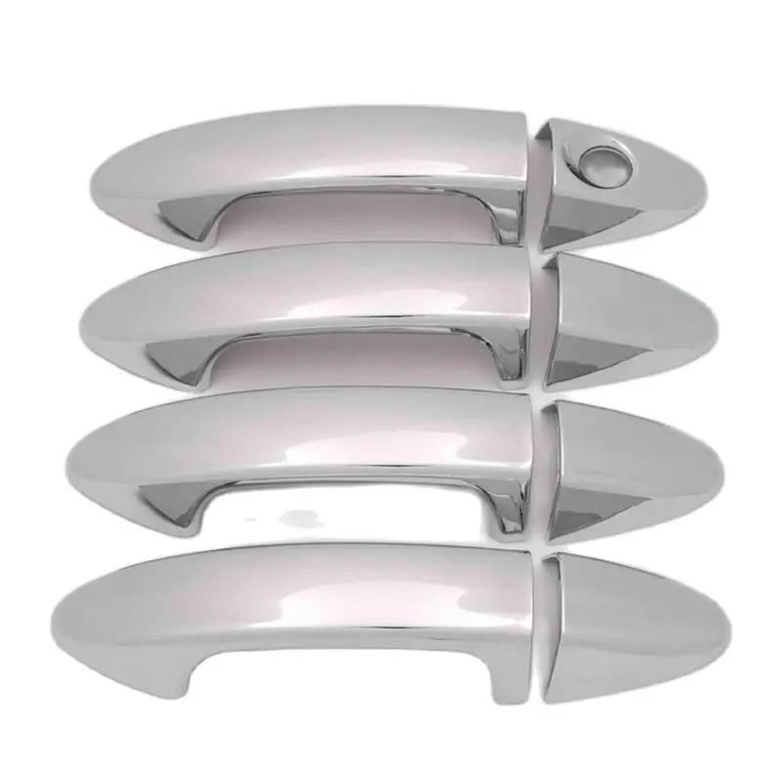 ZAPORA for Ford for Fiesta 2009-2018 for Ecosport Chrome Door Handle Cover Catch Trim Car Styling Accessories(Style 1)