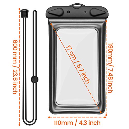 Cambond Waterproof Phone Case, Waterproof Phone Pouch Clear Dry Bag Compatible With Iphone 12 Pro Max Xr 8 7 Galaxy, Snorkeling Cruise Ship Kayaking Beach Accessories For Vacation, 2 Pack #TOP4