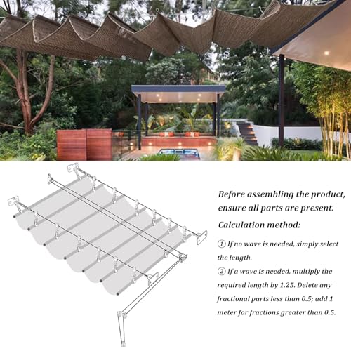 Voile d'ombrage rétractable contre la chaleur extérieure, auvent ajustable pour terrasse