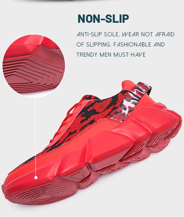 Image of Mens Slip On Walking Shoes Non Slip Running Shoes Lightweight Breathable Tennis Sneakers Fashion Casual Gym Trainers