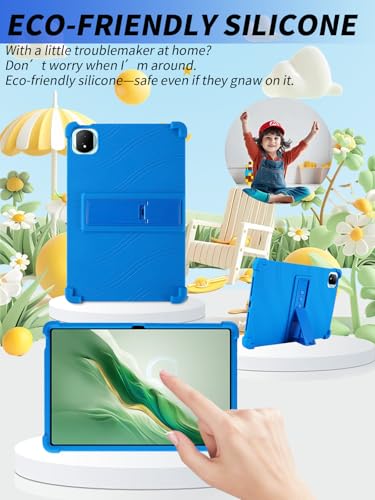 Coque Honor MagicPad 3 12,5" silicone bleu avec support - 2