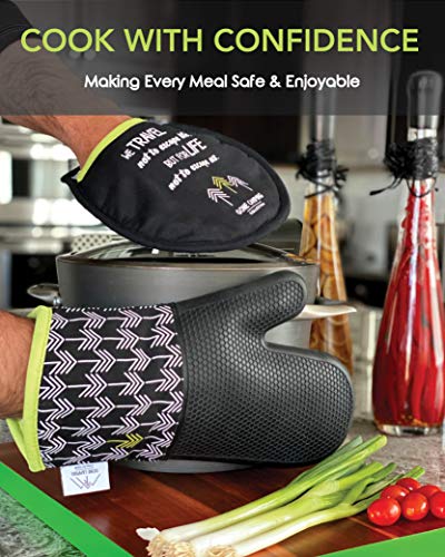 Trailersphere Silicone Oven Mitt And Pot Holder Set, Gone Camping Collection, Non-Slip Grip, Heat Resistant With Hanging Loops, Perfect For Rv Kitchens And Camping, Modern And Inspirational Design #TOP4