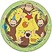 Unique BuySeasons 266195 Curious George 7 in. Plates - 8 Piece