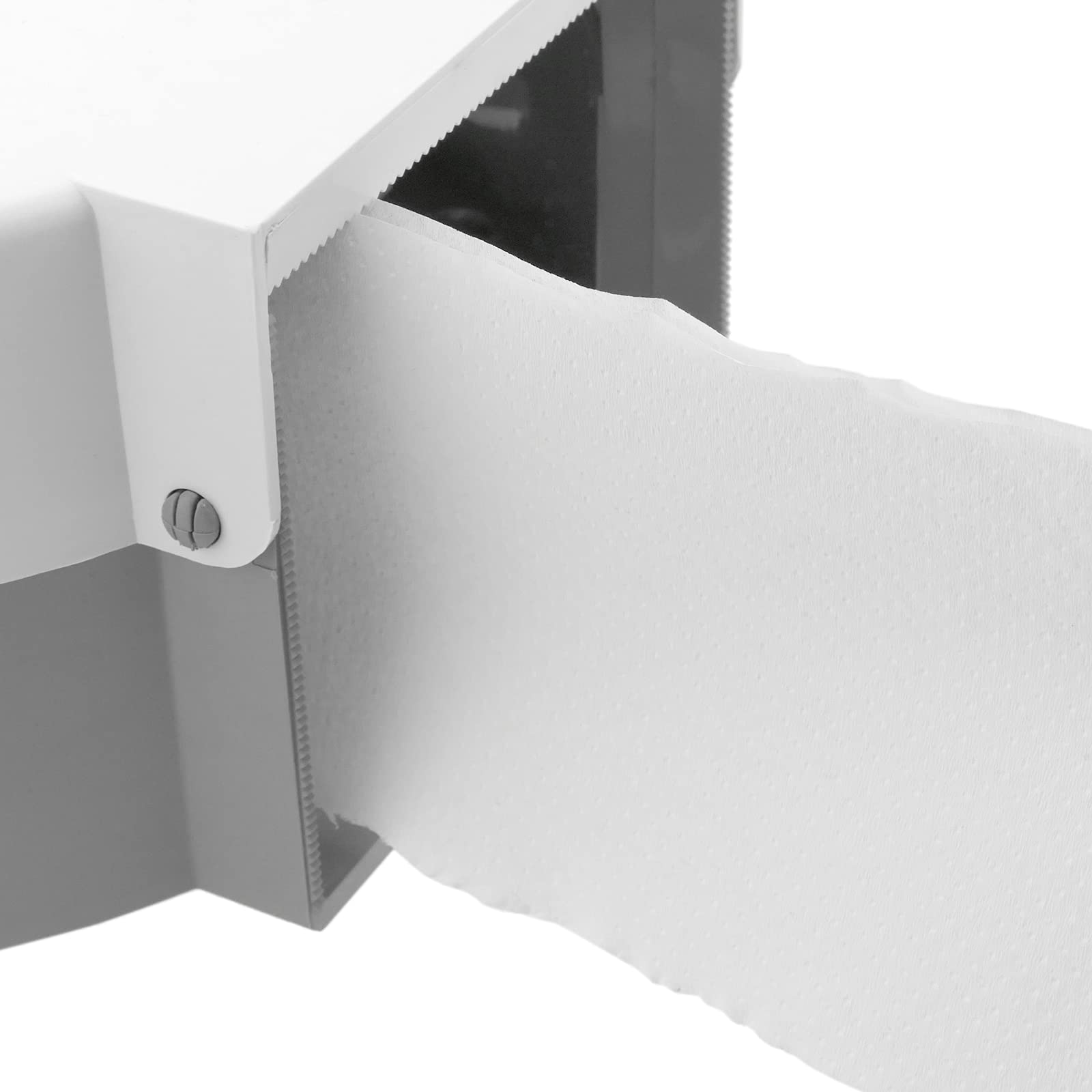 PrimeMatik - Porte-Rouleau de papier toilette en gros. Distributeur industriel blanc en rouleau 268x123x273mm