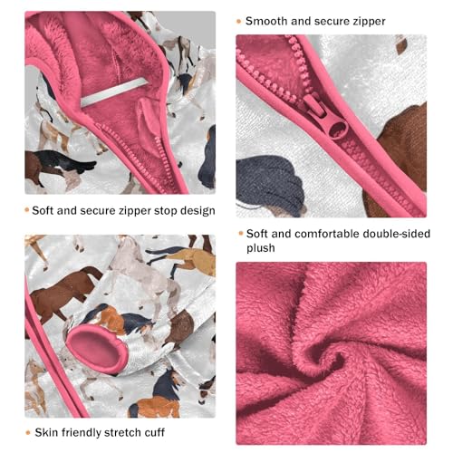 Aslsiy Girls Jacket With Hood Boys Toddler Coat Zip Up Hoodie Warm Outerwear 3-10T3