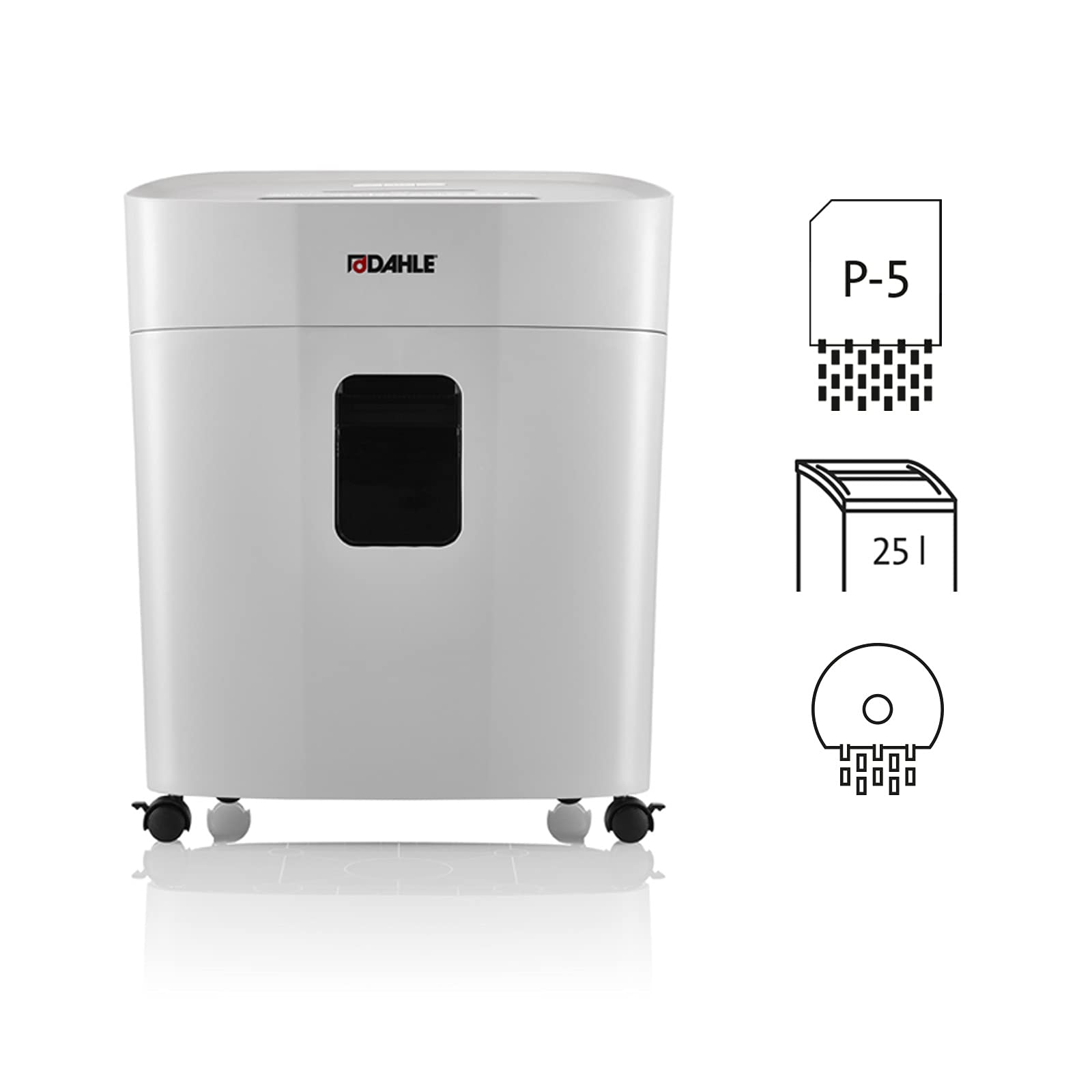 Dahle PaperSAFE PS 420 niszczarka dokumentów (10 arkuszy, poziom bezpieczeństwa P5, mikrocięcie, nie zawiera oleju i konserwacji, 25 litrów), szara