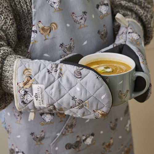 Cooksmart Hen House Lane Set of 2 Neoprene Microwave Mitts | British Designed Farmhouse Mini Oven Gloves | Heat-Resistant Up to 100°C | Stylish & Protective Kitchen Essentials | Machine Washable - Image 5