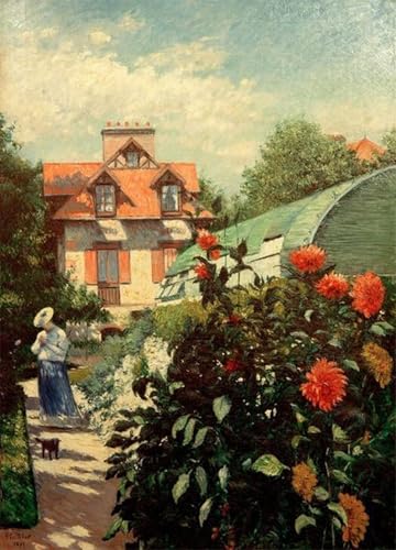 Lienzo el jardín de las dalias 60x90cm para renovar paredes vacías con arte de Caillebotte