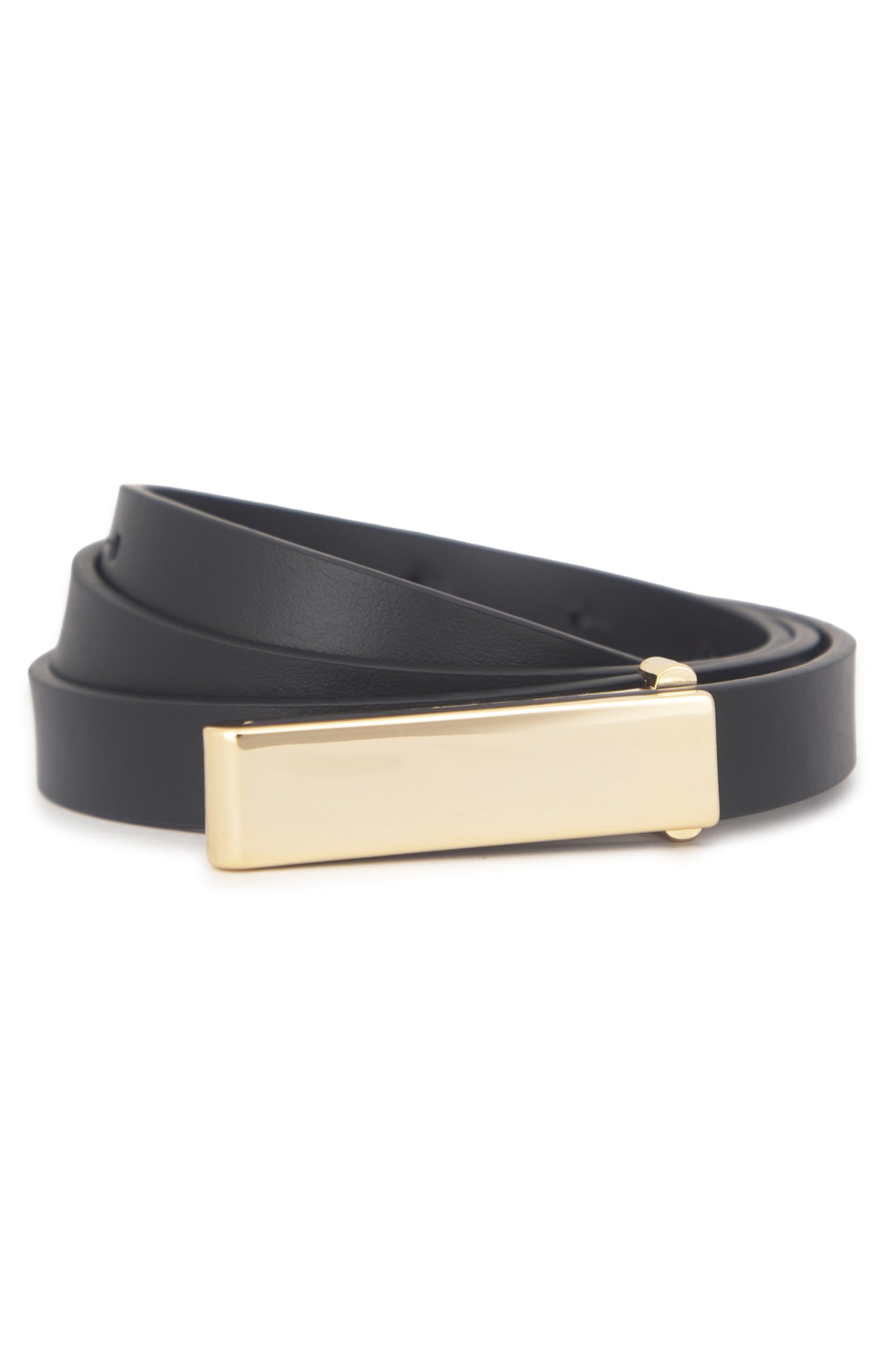 Vince womens 15MM ELONGATED PLAQUE BELT