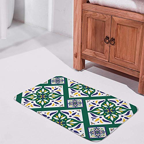 Tapis de bain petit espace vert antidérapant pour douche