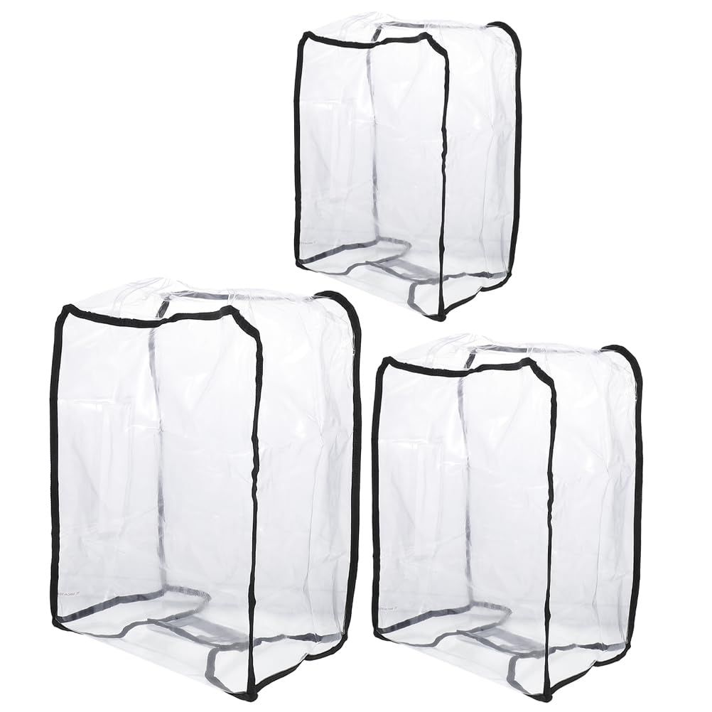 Copertura per Valigia in Pvc 3 Pezzi Chiusura a Zip Design Unico Resistente All'acqua Facile da Installare per Protezione Viaggio Bagagli
