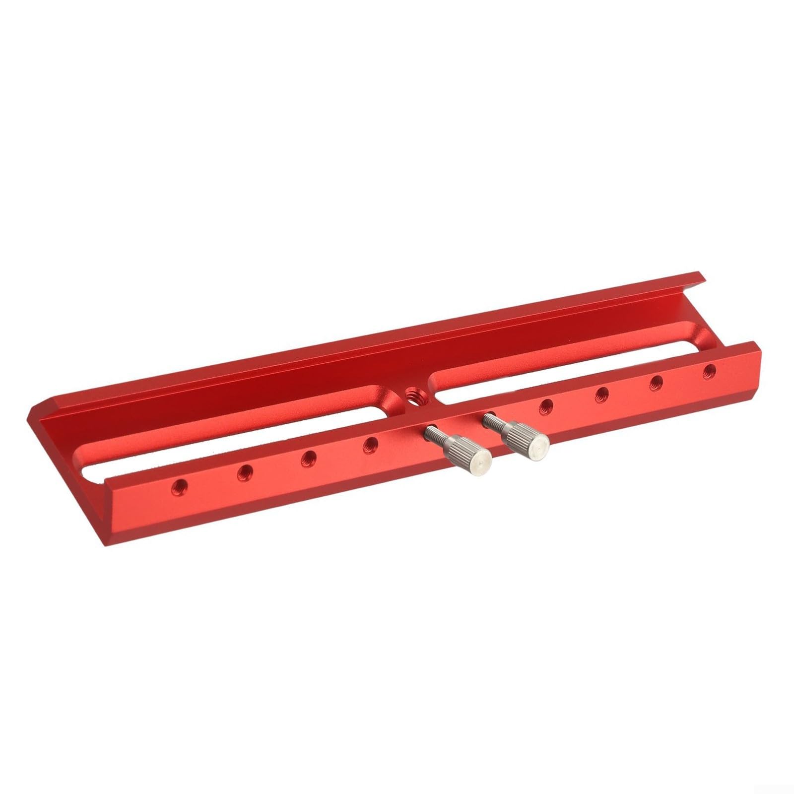 Soporte para telescopio, base de cola de milano de aleación de aluminio, guía multifuncional, placa de montaje de cola de milano, soporte de mango para telescopio astronómico (rojo) (220 mm)