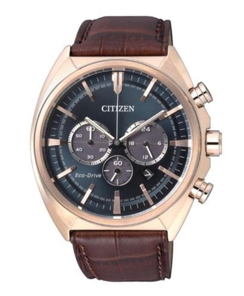 Citizen Hommes Chronographe Quartz Montre Avec Bracelet en Cuir CA4283-​04L