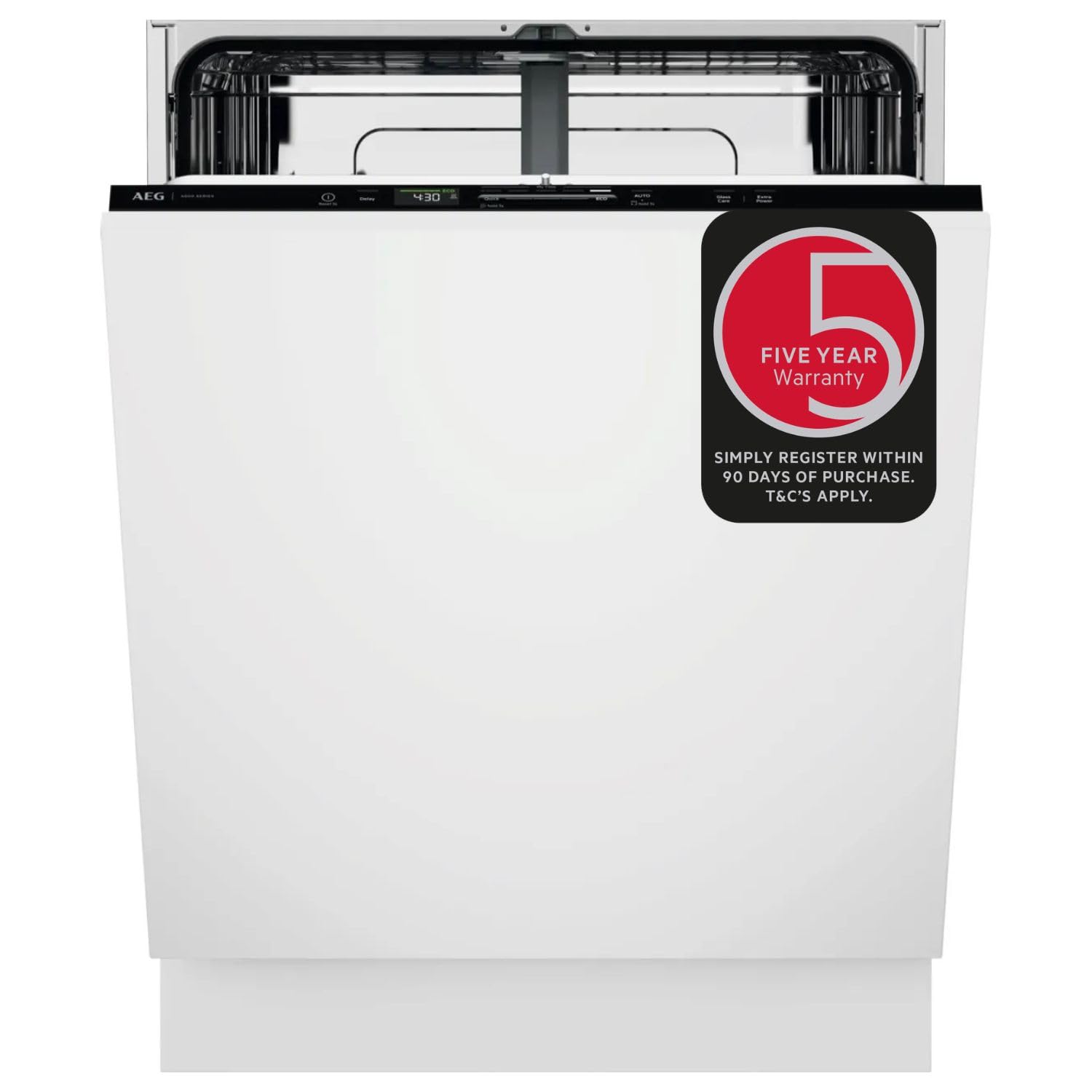 AEG 6000 Series Fully Integrated Dishwasher GI6200B1SN, 13 Place Settings, SmartSelect Display, SatelliteClean Spray Arm, AirDry Technology, LightOnFloor, 44 dB, 818x596x550 mm, Energy Class B